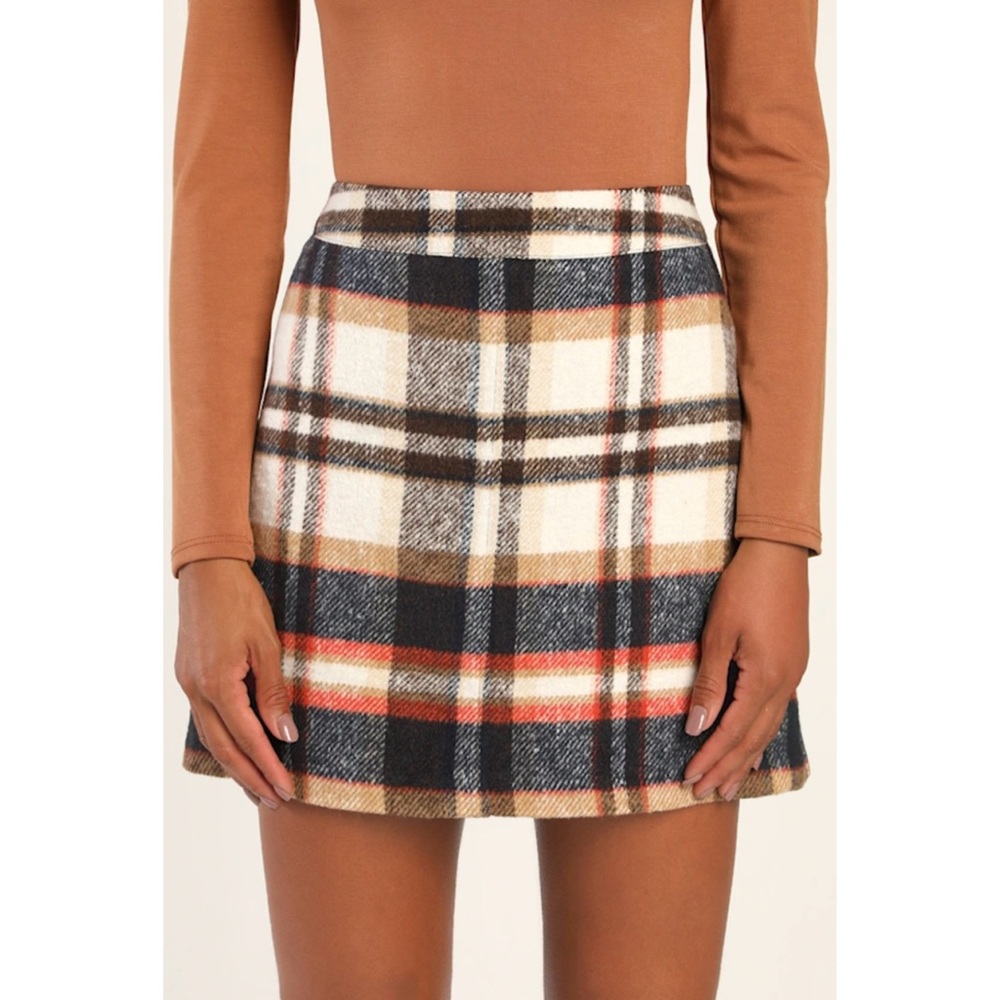 Lulu’s Mad for Plaid Mini Skirt NWOT